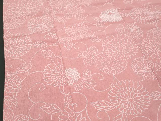 平和屋着物■上質な小紋　絞り　菊唐草文　正絹　逸品　CABA7866fb