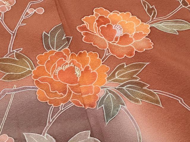 平和屋着物■訪問着　作家物　枝花文　暈し染め　正絹　逸品　CABA7877fb