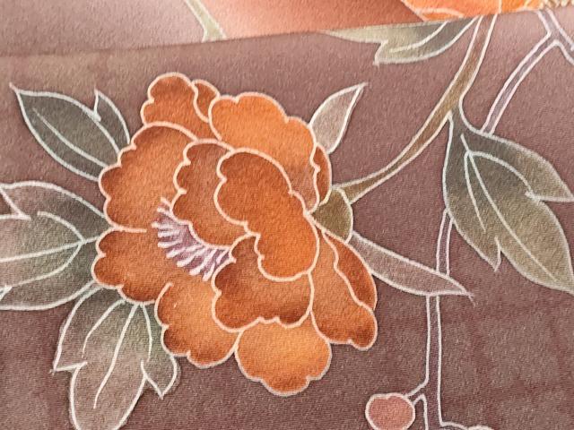 平和屋着物■訪問着　作家物　枝花文　暈し染め　正絹　逸品　CABA7877fb
