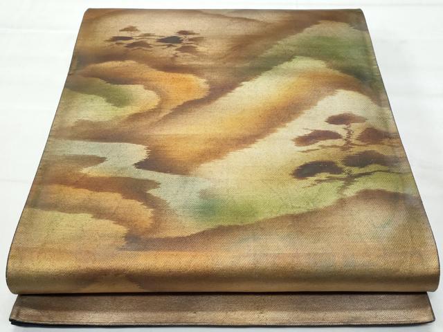 平和屋着物◎六通柄袋帯 枝松文 正絹 逸品 CABA7942fb