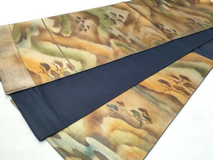 平和屋着物◎六通柄袋帯 枝松文 正絹 逸品 CABA7942fb