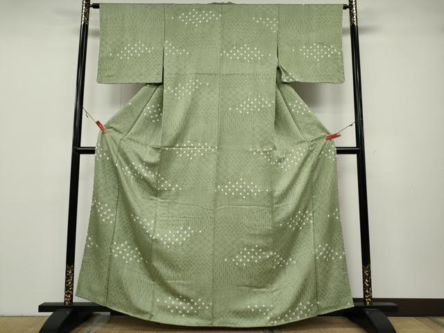 平和屋着物●上質な小紋　絞り　吉祥文　正絹　逸品　CABA8002ut