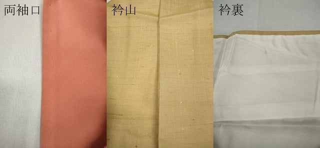 平和屋着物●上質な紬　卵色　正絹　逸品　CABA8012ut