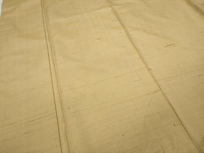 平和屋着物●上質な紬　卵色　正絹　逸品　CABA8012ut