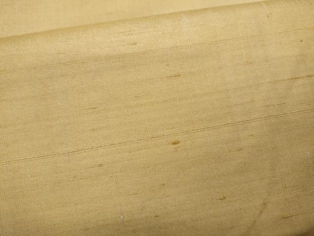 平和屋着物●上質な紬　卵色　正絹　逸品　CABA8012ut