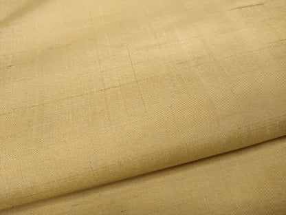 平和屋着物●上質な紬　卵色　正絹　逸品　CABA8012ut