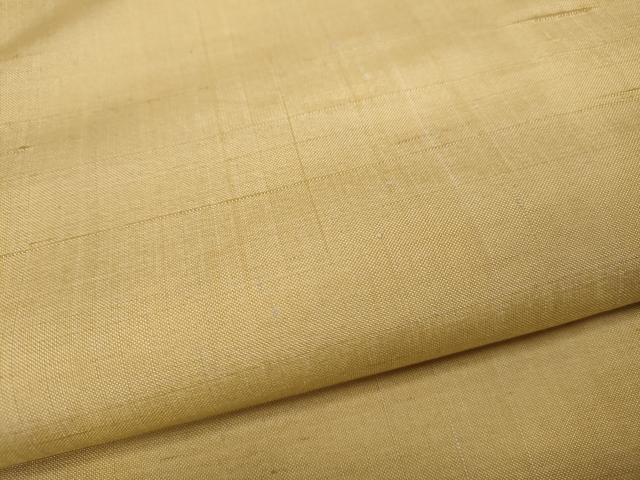 平和屋着物●上質な紬　卵色　正絹　逸品　CABA8012ut