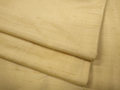 平和屋着物●上質な紬　卵色　正絹　逸品　CABA8012ut