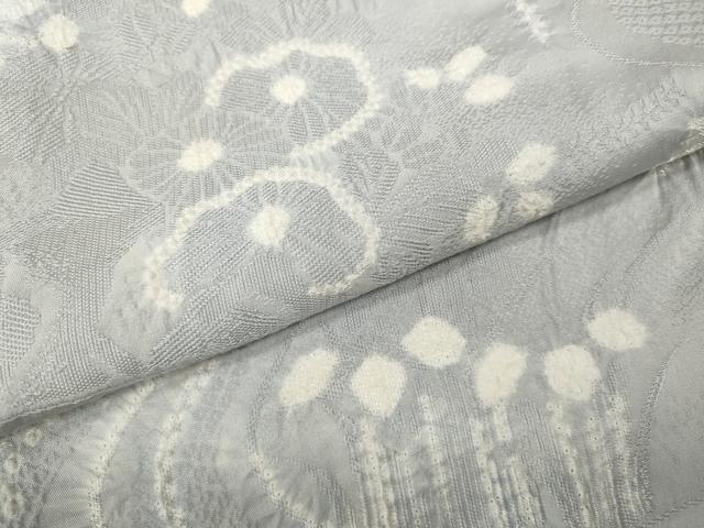 平和屋着物●訪問着 絞り 流水風景花文 正絹 逸品 CABA8015ut
