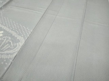平和屋着物●訪問着 絞り 流水風景花文 正絹 逸品 CABA8015ut