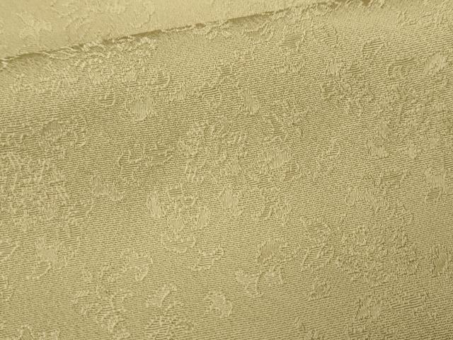 平和屋着物●上質な色無地 舞花地紋 浅黄色 正絹 逸品 CABA8017ut
