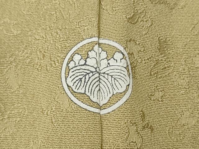 平和屋着物●上質な色無地 舞花地紋 浅黄色 正絹 逸品 CABA8017ut