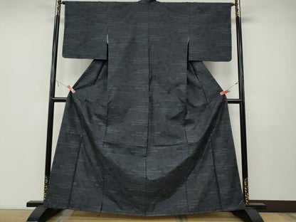 平和屋着物●本場大島紬　エ霞籬青海波花文　正絹　逸品　未使用　CABA8022ut