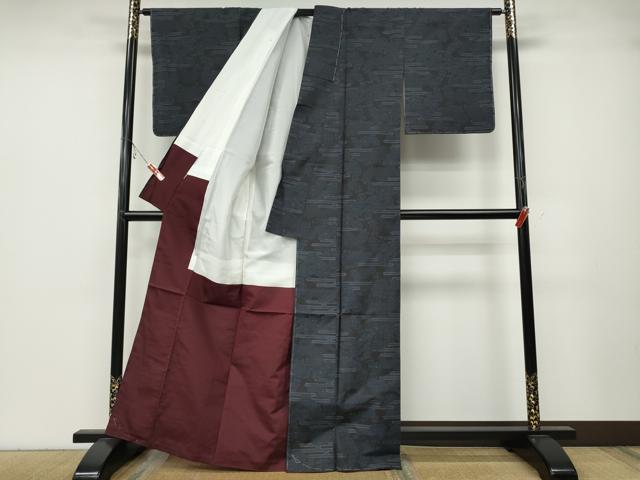 平和屋着物●本場大島紬　エ霞籬青海波花文　正絹　逸品　未使用　CABA8022ut