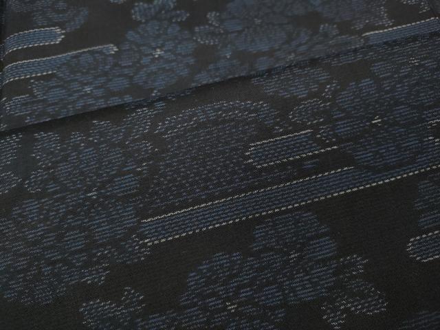 平和屋着物●本場大島紬　エ霞籬青海波花文　正絹　逸品　未使用　CABA8022ut