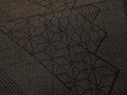 平和屋着物●上質な紬　斜線麻の葉吉祥文　正絹　逸品　CABA8023ut