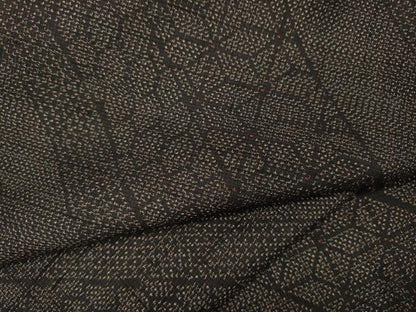 平和屋着物●上質な紬　斜線麻の葉吉祥文　正絹　逸品　CABA8023ut