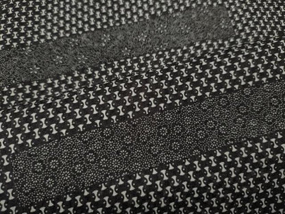 平和屋着物●上質な小紋　横段花文　正絹　逸品　CABA8028ut