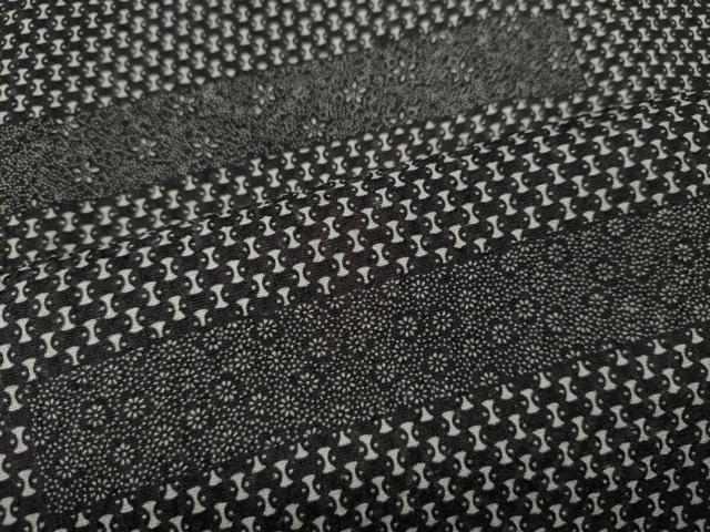 平和屋着物●上質な小紋　横段花文　正絹　逸品　CABA8028ut