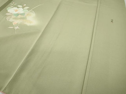 平和屋着物●訪問着　作家物　エ霞枝花文　暈し染め　金彩　正絹　逸品　CABA8036ut
