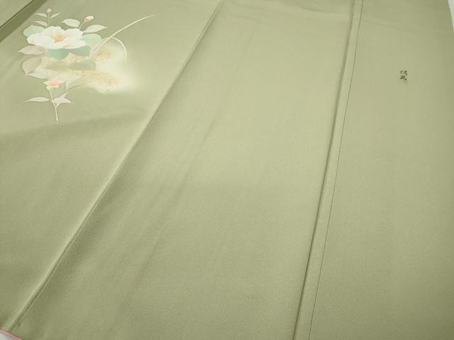 平和屋着物●訪問着　作家物　エ霞枝花文　暈し染め　金彩　正絹　逸品　CABA8036ut