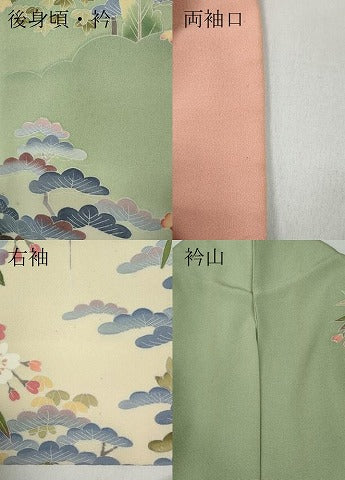 平和屋着物●十日町友禅作家　岡村蒼風　訪問着　草花文　暈し染め　正絹　逸品　CABA8042ut