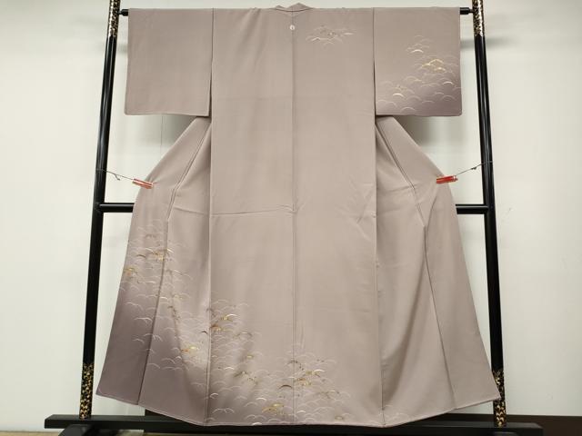平和屋着物●訪問着　雪芝文　暈し染め　金彩　正絹　逸品　未使用　CABA8046ut