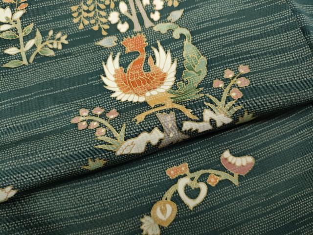 平和屋着物●訪問着 動物花文 金彩 正絹 逸品 CABA8047ut