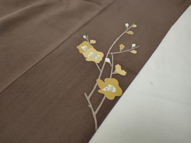 平和屋着物●訪問着　雪輪枝花文　暈し染め　正絹　逸品　CABA8051ut