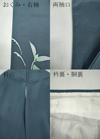 平和屋着物●本加賀友禅作家　毎田健治　訪問着　枝花文　暈し染め　正絹　逸品　CABA8052ut