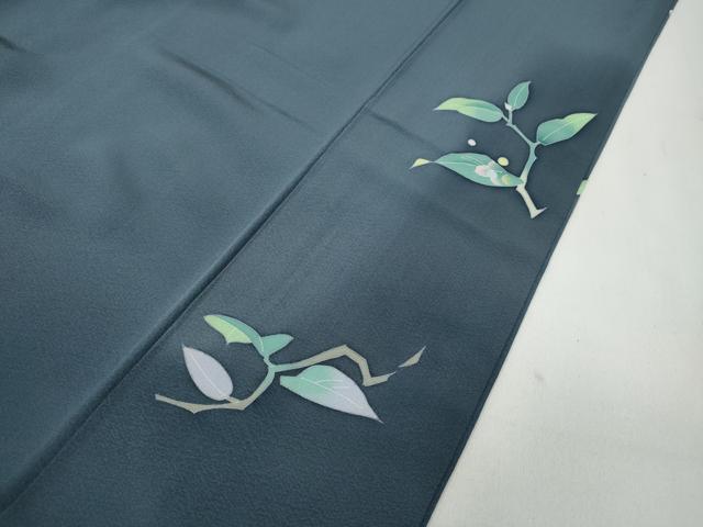 平和屋着物●本加賀友禅作家　毎田健治　訪問着　枝花文　暈し染め　正絹　逸品　CABA8052ut 平和屋着物○本加賀友禅作家 毎田健治 訪問着 枝花文