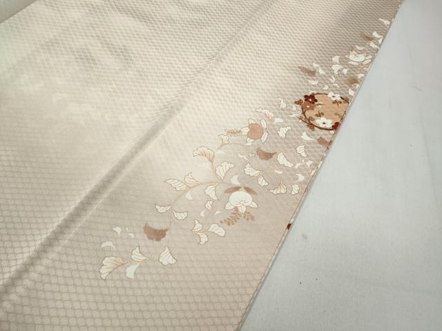 平和屋着物●訪問着　駒刺繍　草花丸文　暈し染め　金彩　正絹　逸品　CABA8058ut