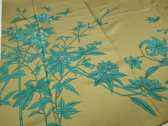 平和屋着物●訪問着 刺繍 花蝶文 正絹 逸品 CABA8060ut