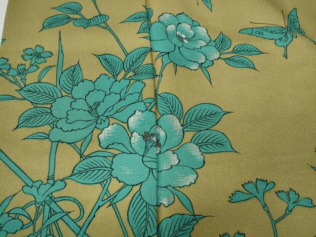 平和屋着物●訪問着 刺繍 花蝶文 正絹 逸品 CABA8060ut