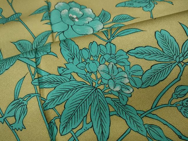 平和屋着物●訪問着 刺繍 花蝶文 正絹 逸品 CABA8060ut