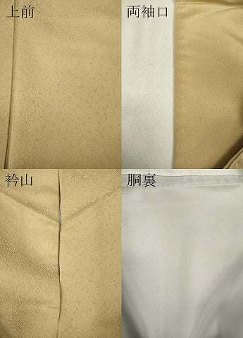 平和屋着物●上質な色無地　舞葉地紋　浅黄色　正絹　逸品　CABA8064ut