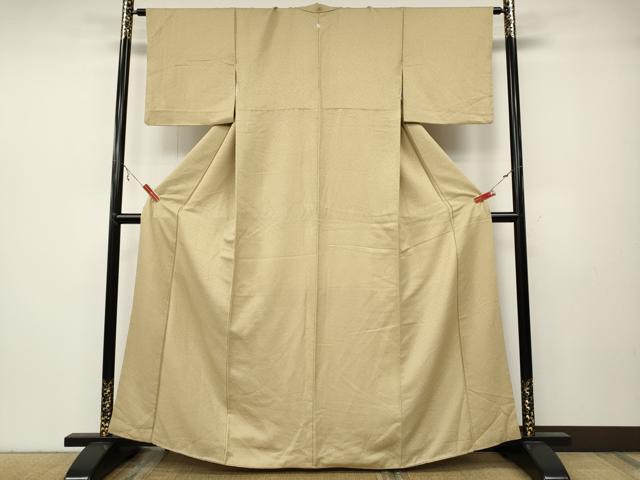 平和屋着物●上質な色無地　舞葉地紋　浅黄色　正絹　逸品　CABA8064ut