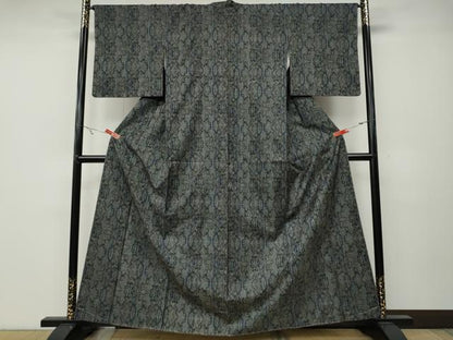 平和屋着物●本場大島紬　7マルキ　吉祥間道　正絹　逸品　CABA8069ut