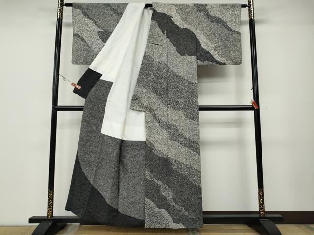 平和屋着物●小紋師 鷲津芳雄 訪問着 霞文 正絹 逸品 CABA8085ut