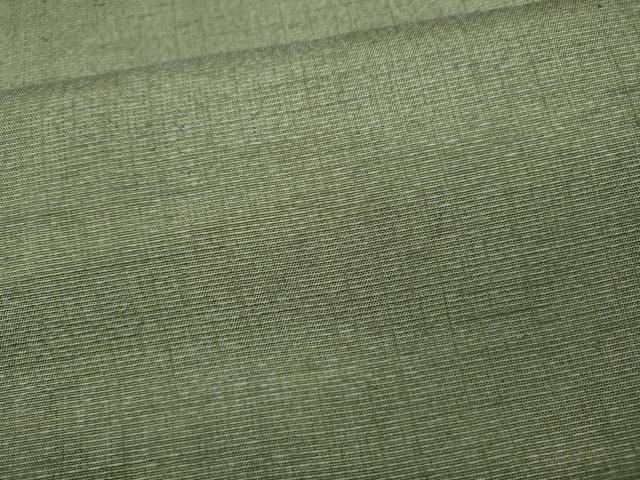 平和屋着物●上質な紬 作家物 山葵色 まるやま扱い 正絹 逸品 CABA8104ut