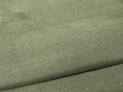 平和屋着物●上質な紬 作家物 山葵色 まるやま扱い 正絹 逸品 CABA8104ut