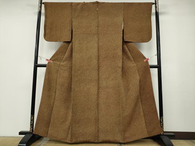 平和屋着物●上質な小紋 霞文 たたき染め 正絹 逸品 CABA8113ut