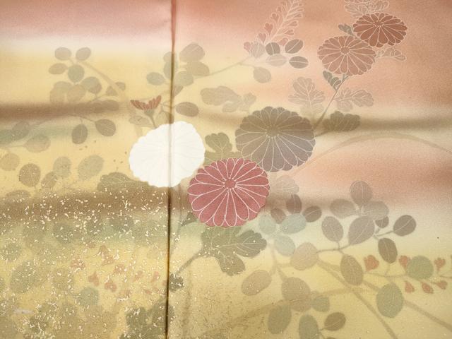 平和屋着物●訪問着　籬枝花文　暈し染め　金彩　正絹　逸品　CABA8121ut