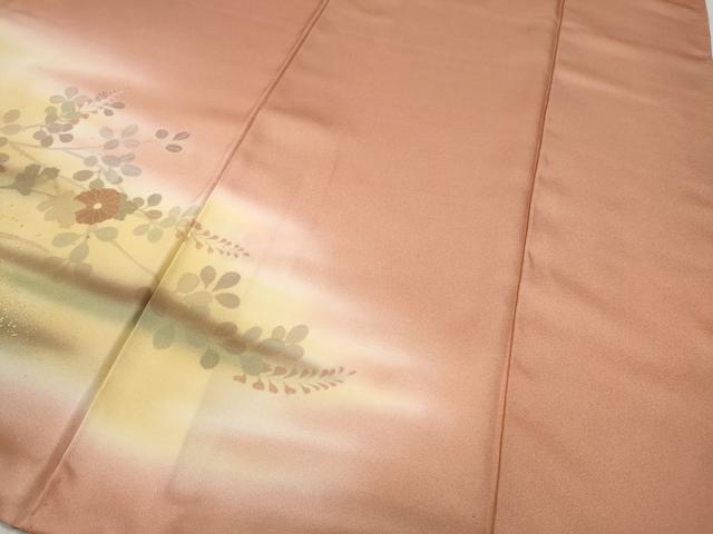 平和屋着物●訪問着　籬枝花文　暈し染め　金彩　正絹　逸品　CABA8121ut