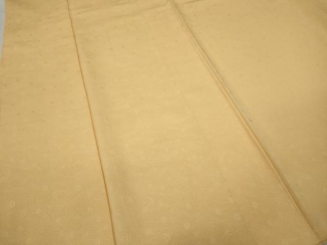 平和屋着物●上質な色無地 立波舞花地紋 淡香色 正絹 逸品 CABA8125ut