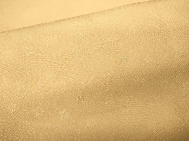 平和屋着物●上質な色無地 立波舞花地紋 淡香色 正絹 逸品 CABA8125ut