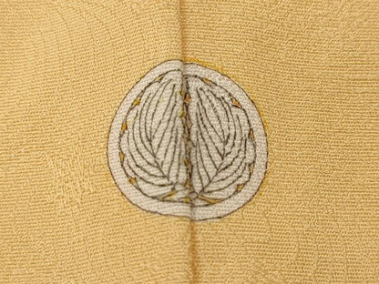 平和屋着物●上質な色無地 立波舞花地紋 淡香色 正絹 逸品 CABA8125ut
