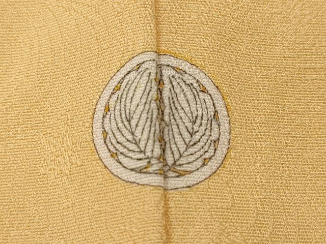 平和屋着物●上質な色無地 立波舞花地紋 淡香色 正絹 逸品 CABA8125ut