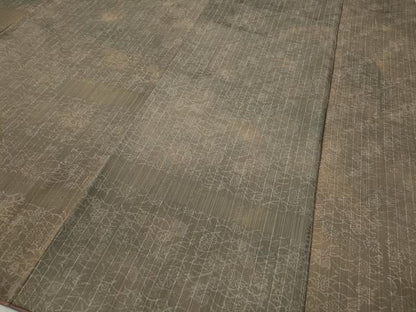 平和屋着物●訪問着　横段芝草菊文　正絹　逸品　CABA8128ut