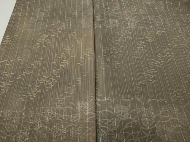 平和屋着物●訪問着　横段芝草菊文　正絹　逸品　CABA8128ut